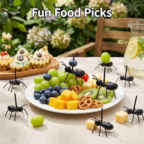 72-piece ant-shaped party food picks
