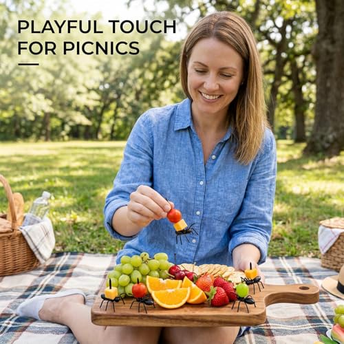 72-piece ant-shaped party food picks