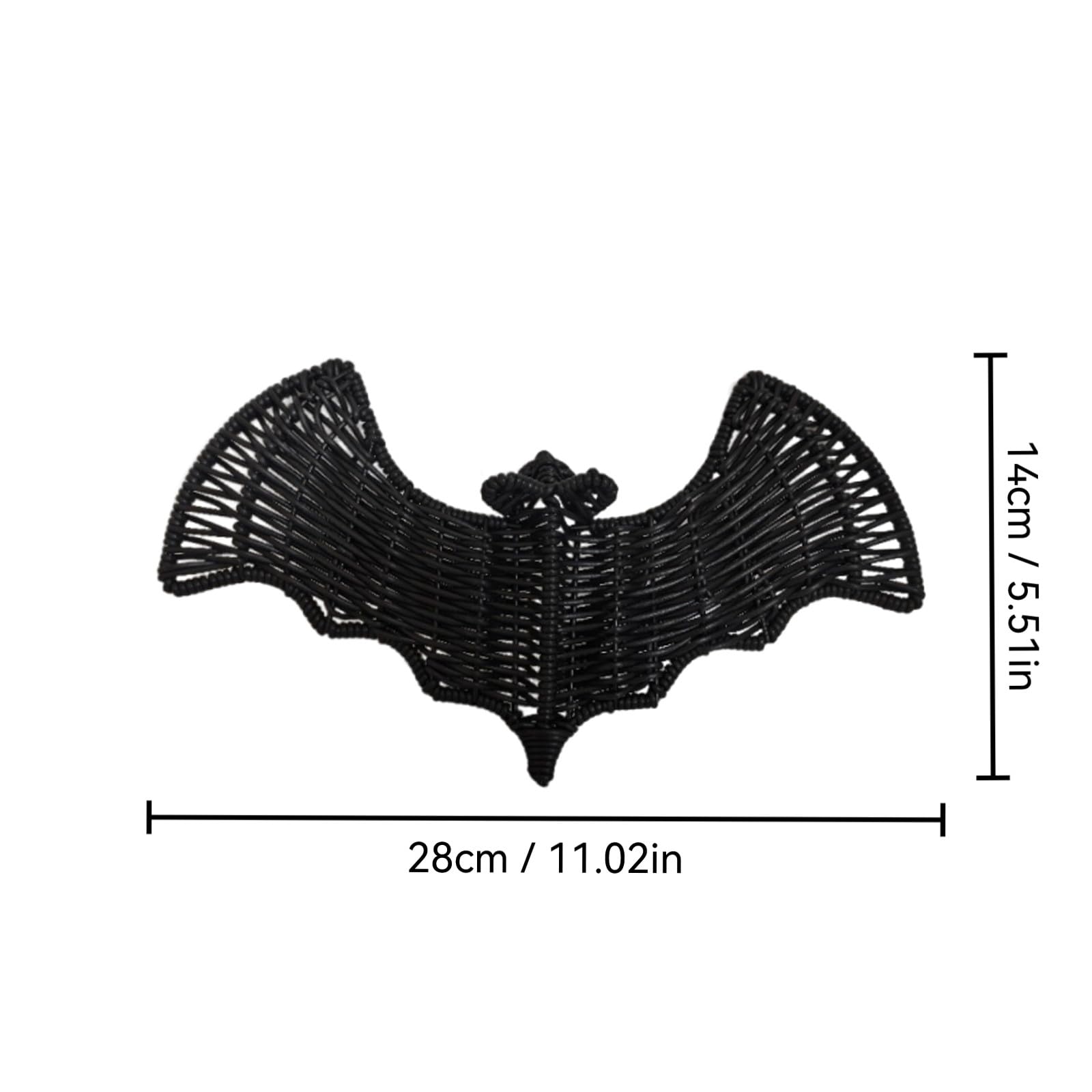 Handwoven black bat rattan Halloween wall decor