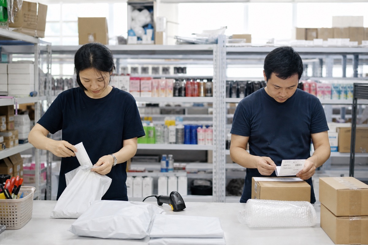 One-piece dropshipping order packing and verification