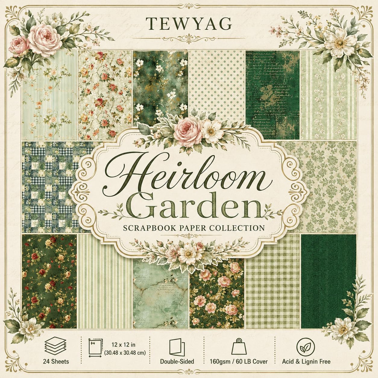 Vintage scrapbook paper pad image 1