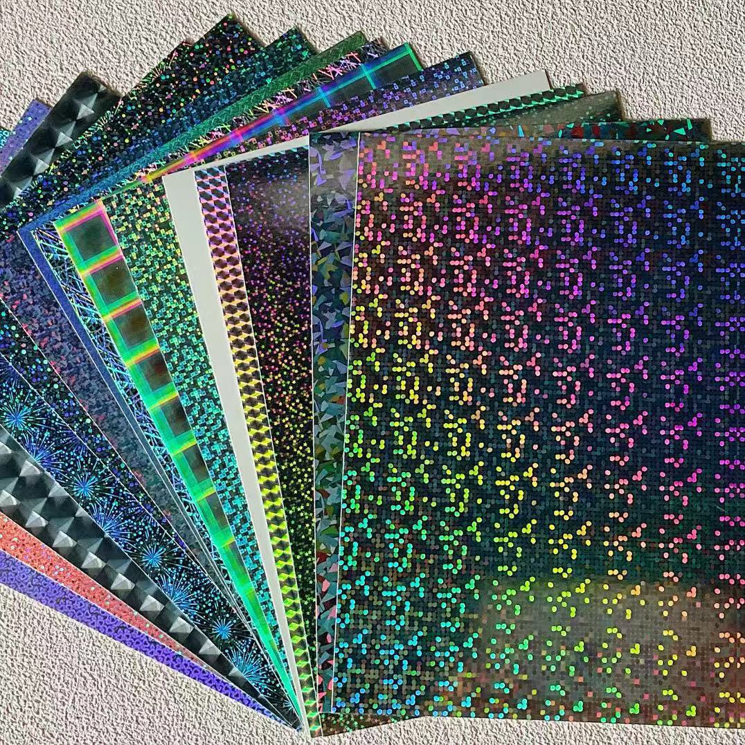 Assorted holographic patterned cardstock sheets; representative collection image