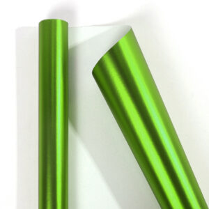 Metallic Gift Wrapping Paper Rolls — 43 cm Wide, 3 m or 10 m - Matte Apple Green · 43 cm × 3 m