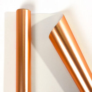 Metallic Gift Wrapping Paper Rolls — 43 cm Wide, 3 m or 10 m - Matte Orange · 43 cm × 3 m