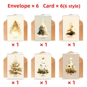 6 cards + 6 envelopes (6 designs)