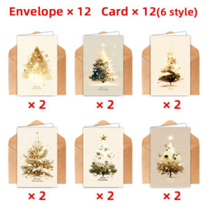 12 cards + 12 envelopes (6 designs)